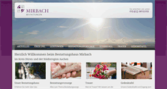 Desktop Screenshot of bestattungen-mirbach.de